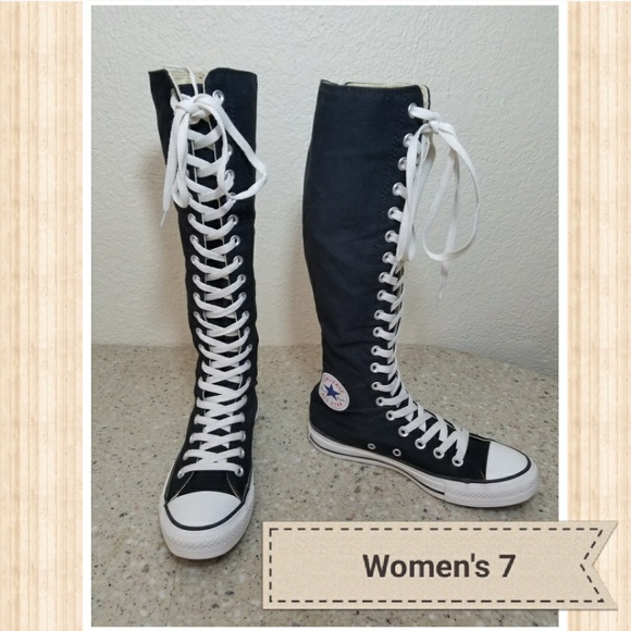 knee high converse shoes